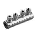 [332802202] NS-Schraubverbinder  Körper sn, mit Trennsteg, 25-150mm²re,se,rm,sm, 2 Schrauben: M16x1, SW8, mit